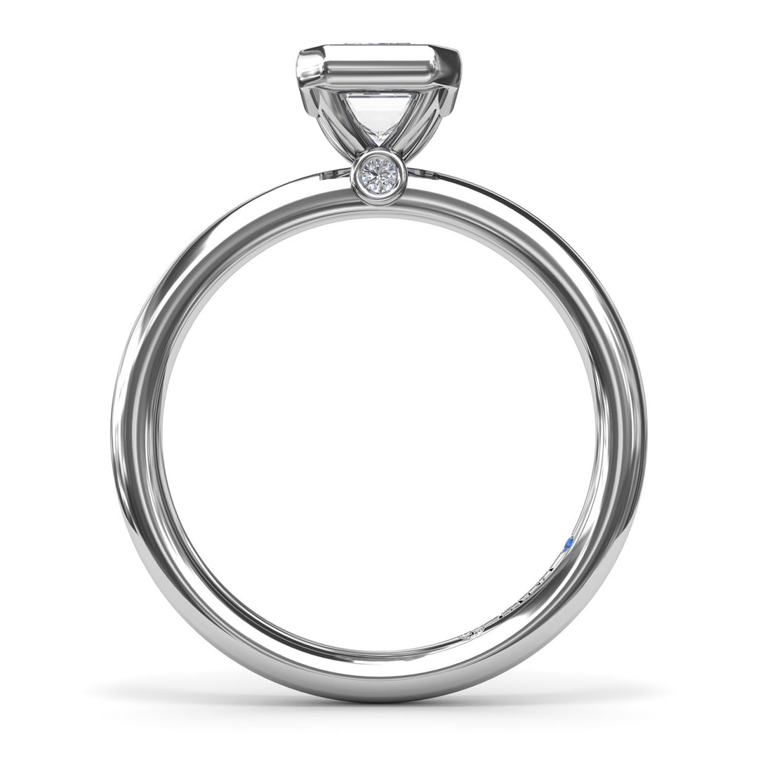 Modest Solitaire Diamond Engagement Ring