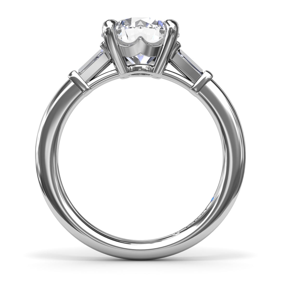 Tapered Baguette Diamond Engagement Ring