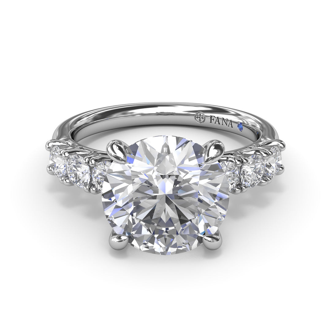 Shimmering Round Diamond Engagement Ring