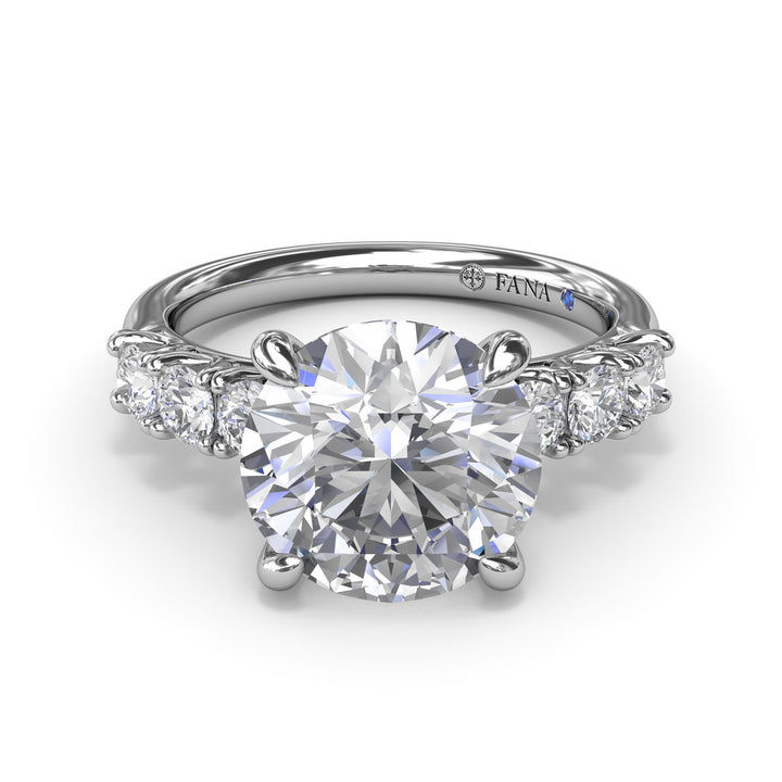 Shimmering Round Diamond Engagement Ring