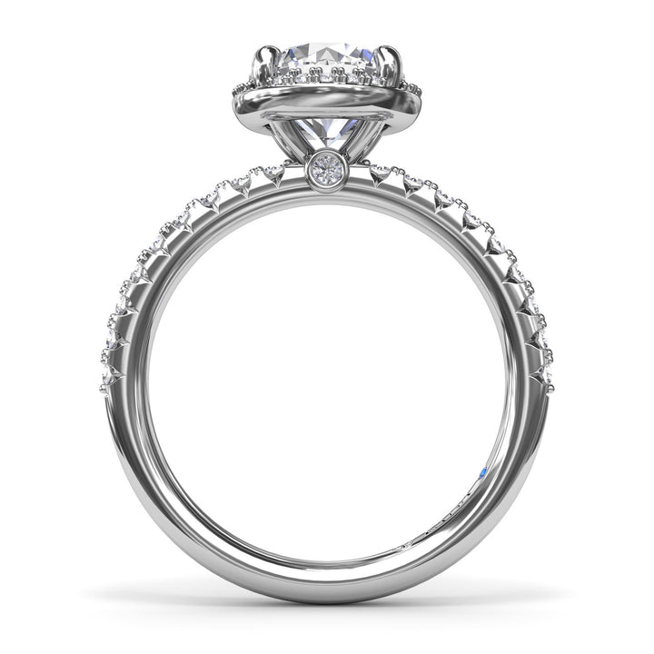 Simply Stunning Diamond Halo Engagement Ring