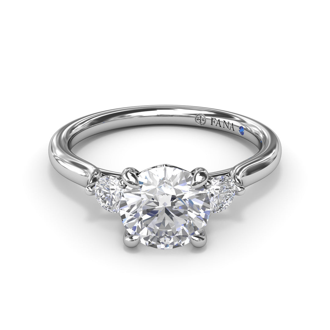 Brilliant Cut Three Stone Engagement Ring