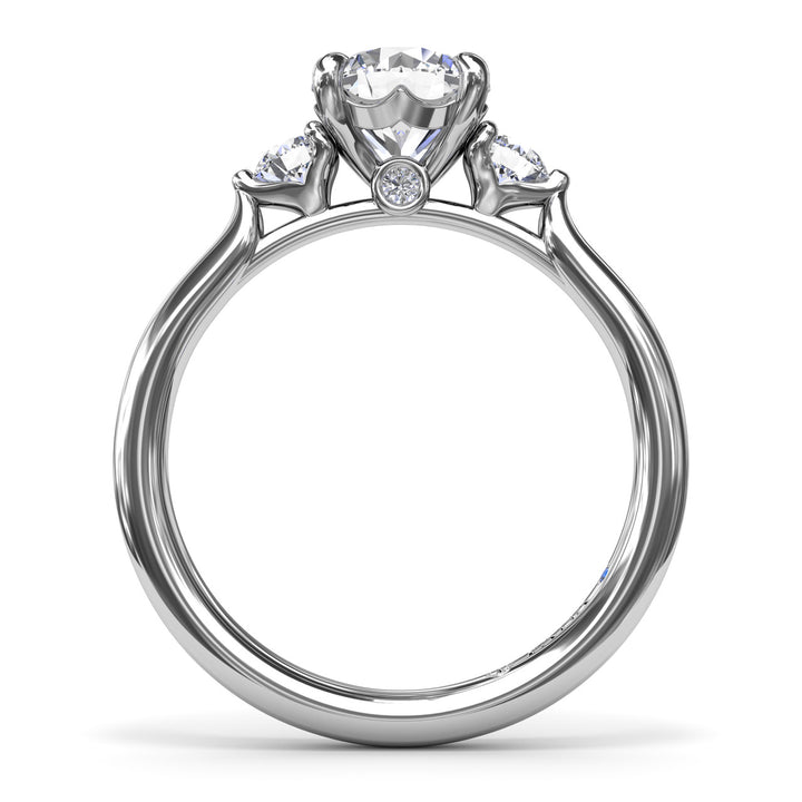 Brilliant Cut Three Stone Engagement Ring