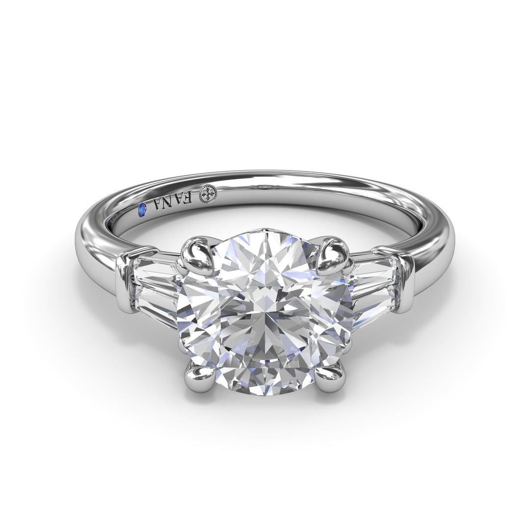 Tapered Baguette Diamond Engagement Ring