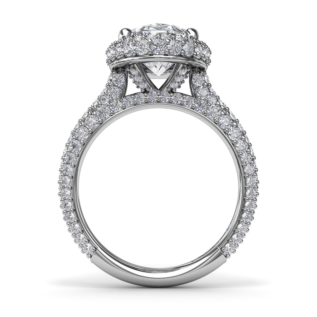 Opulent Halo Diamond Engagement Ring