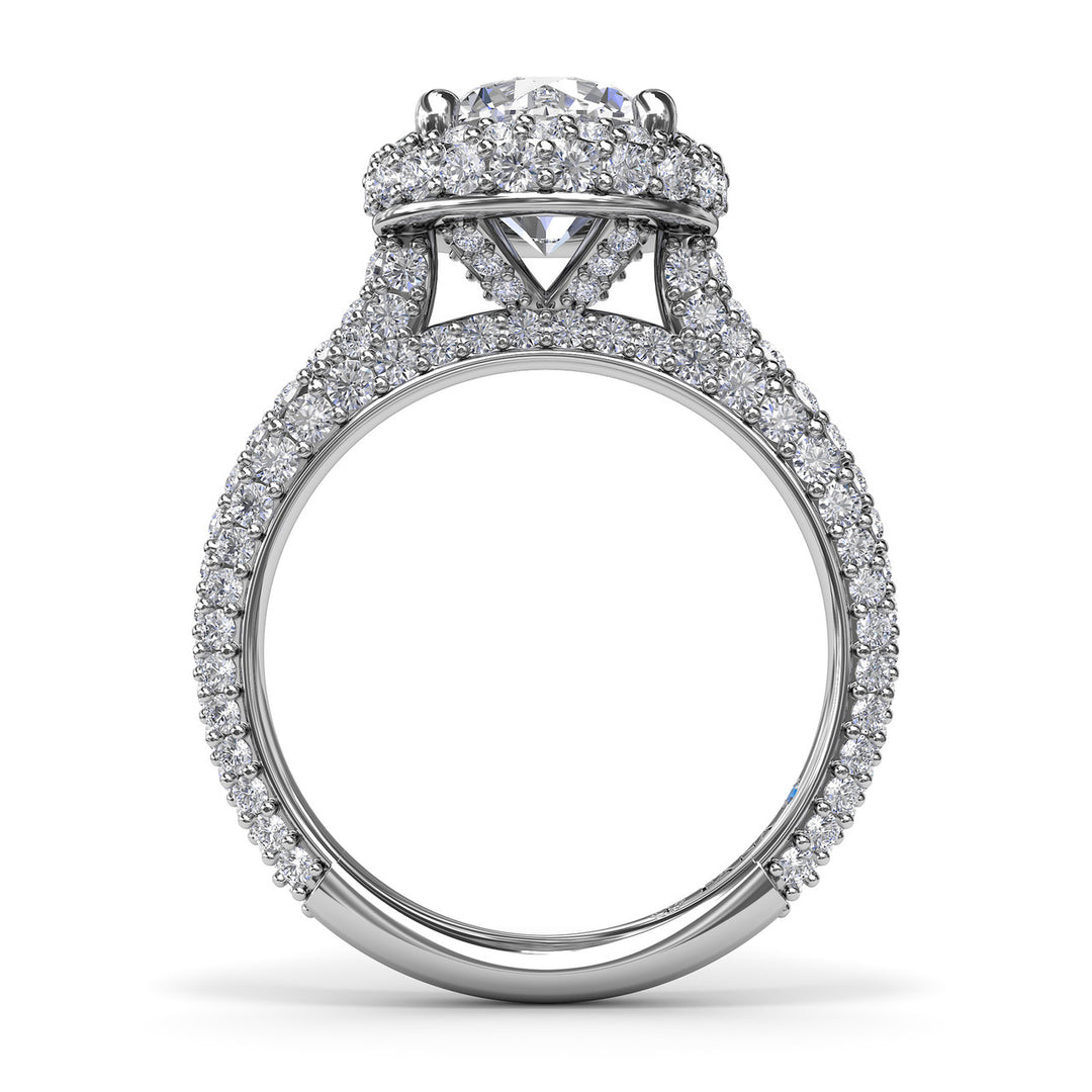 Diamonds Galore Halo Engagement Ring