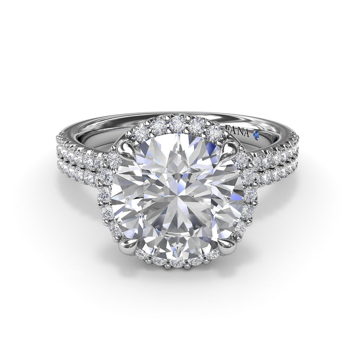 Diamond Halo Engagement Ring