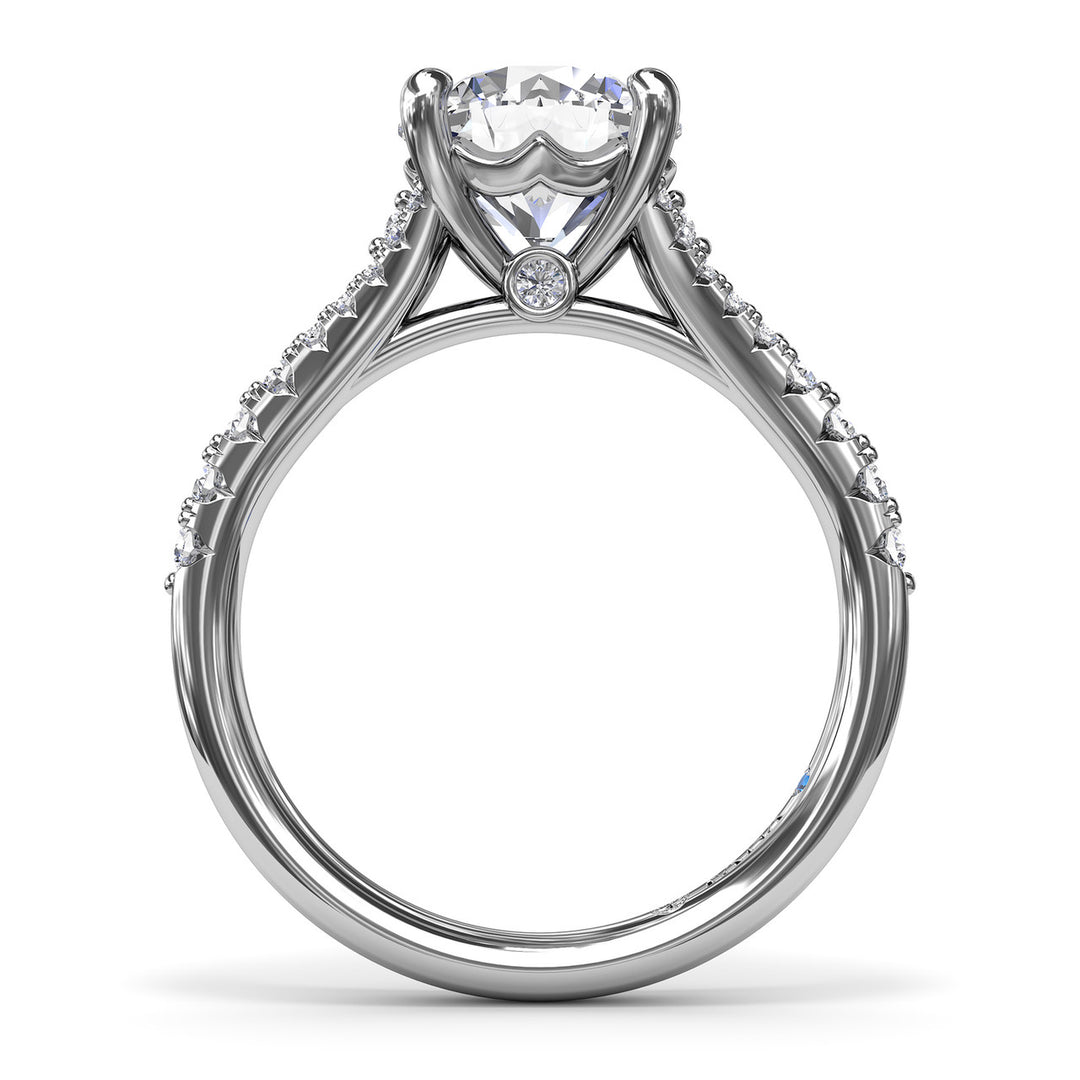 Diamond Split Shank Engagement Ring