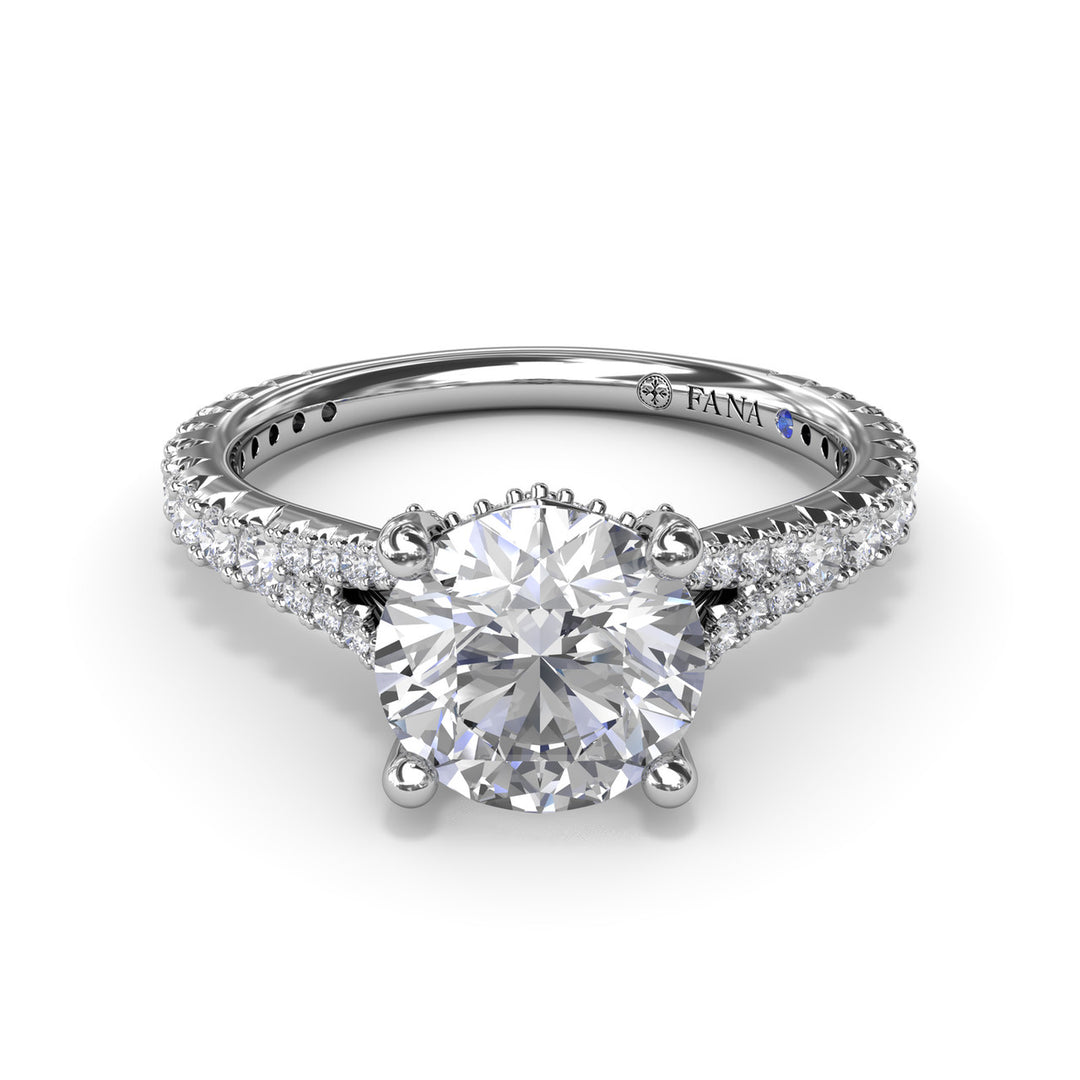 Split Shank Diamond Engagement Ring