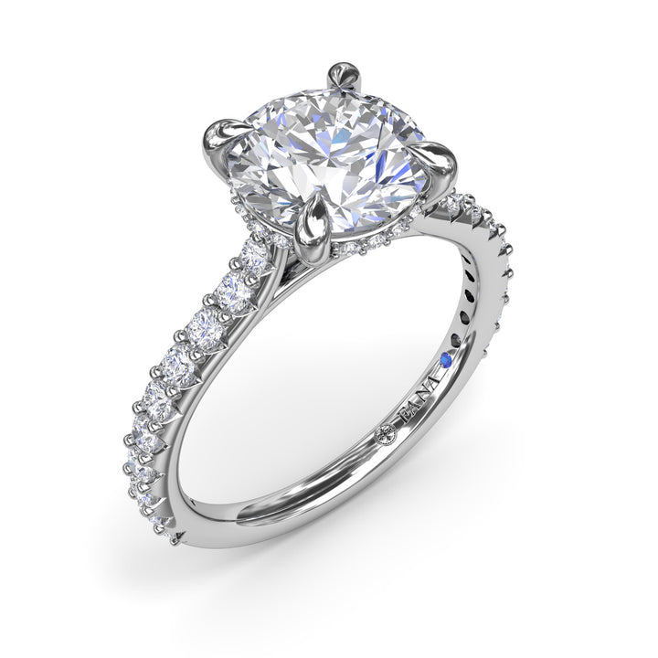 Hidden Halo Diamond Engagement Ring