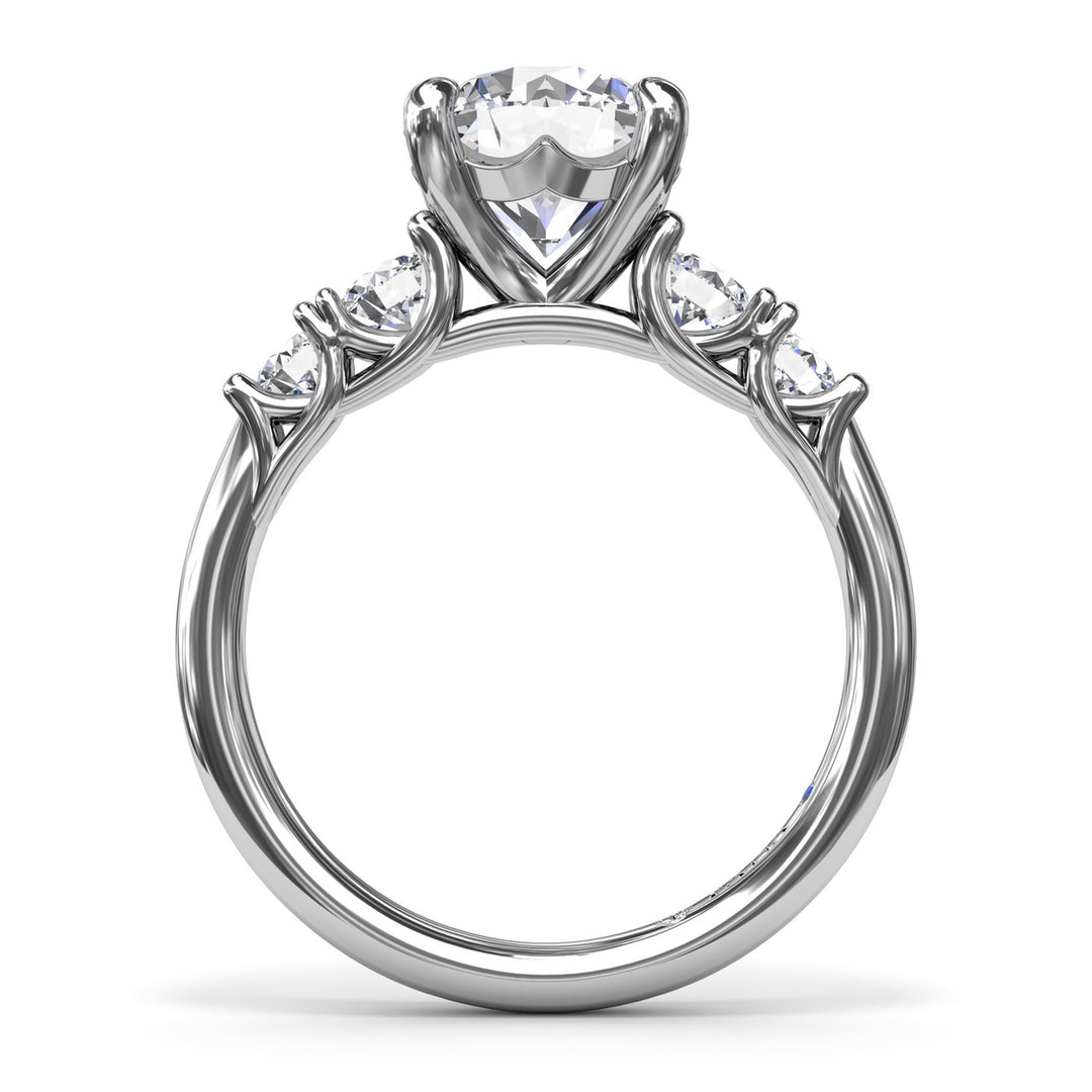 Double Side Stone Engagement Ring