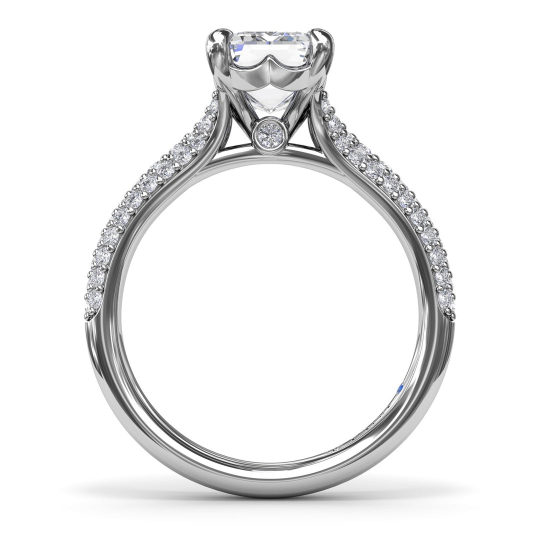 Split Shank Tapered Pavé Engagement Ring