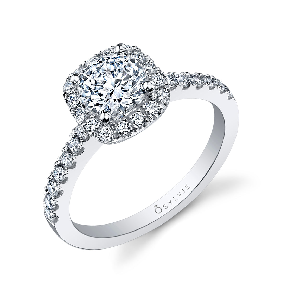 Cushion Cut Classic Halo Engagement Ring - Chantelle