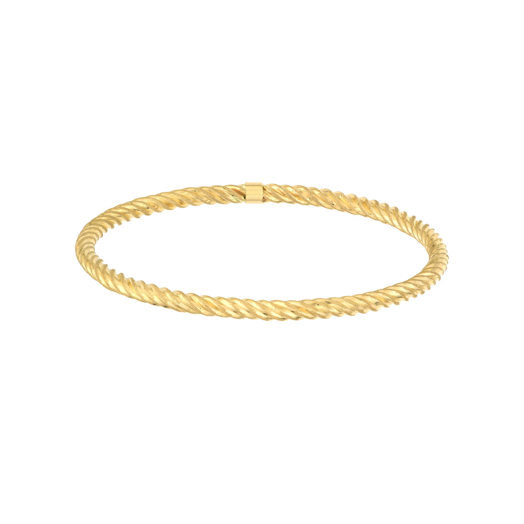 Slip-On Twisted Rope Tube Bangle