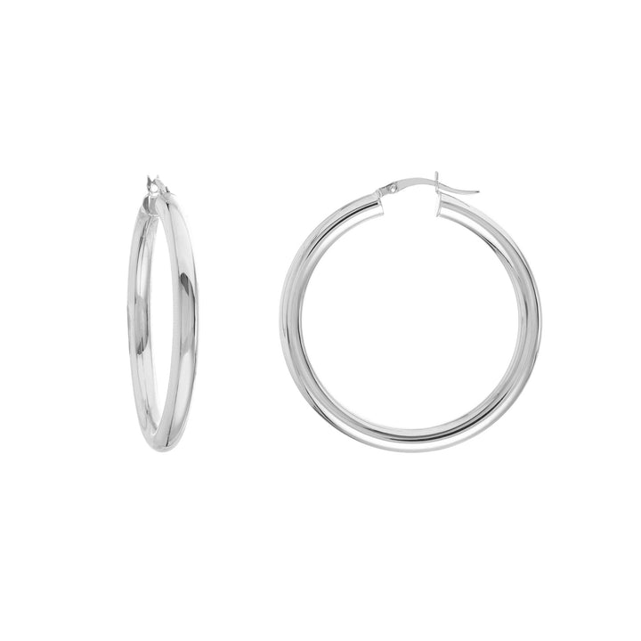 40mm x 4mm Polished Hoop Earrings