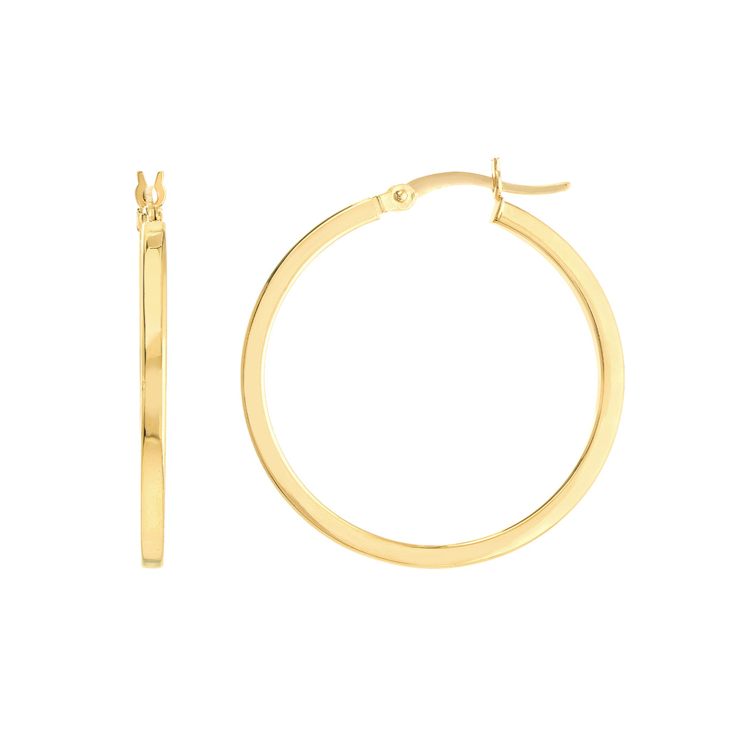 2 X 30mm Square Hoop Earrings