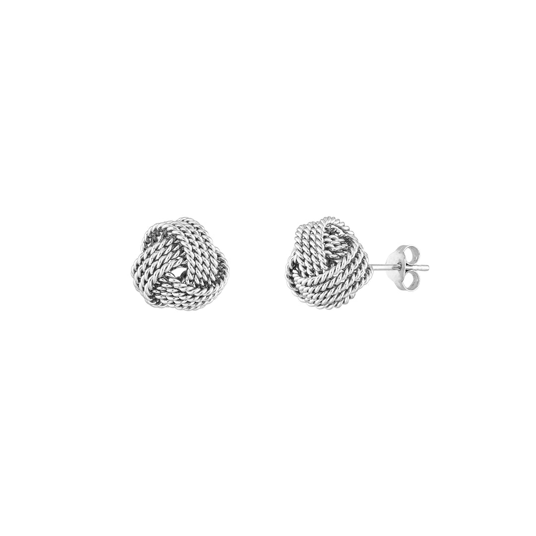 Twist-Edged Love Knot Earrings