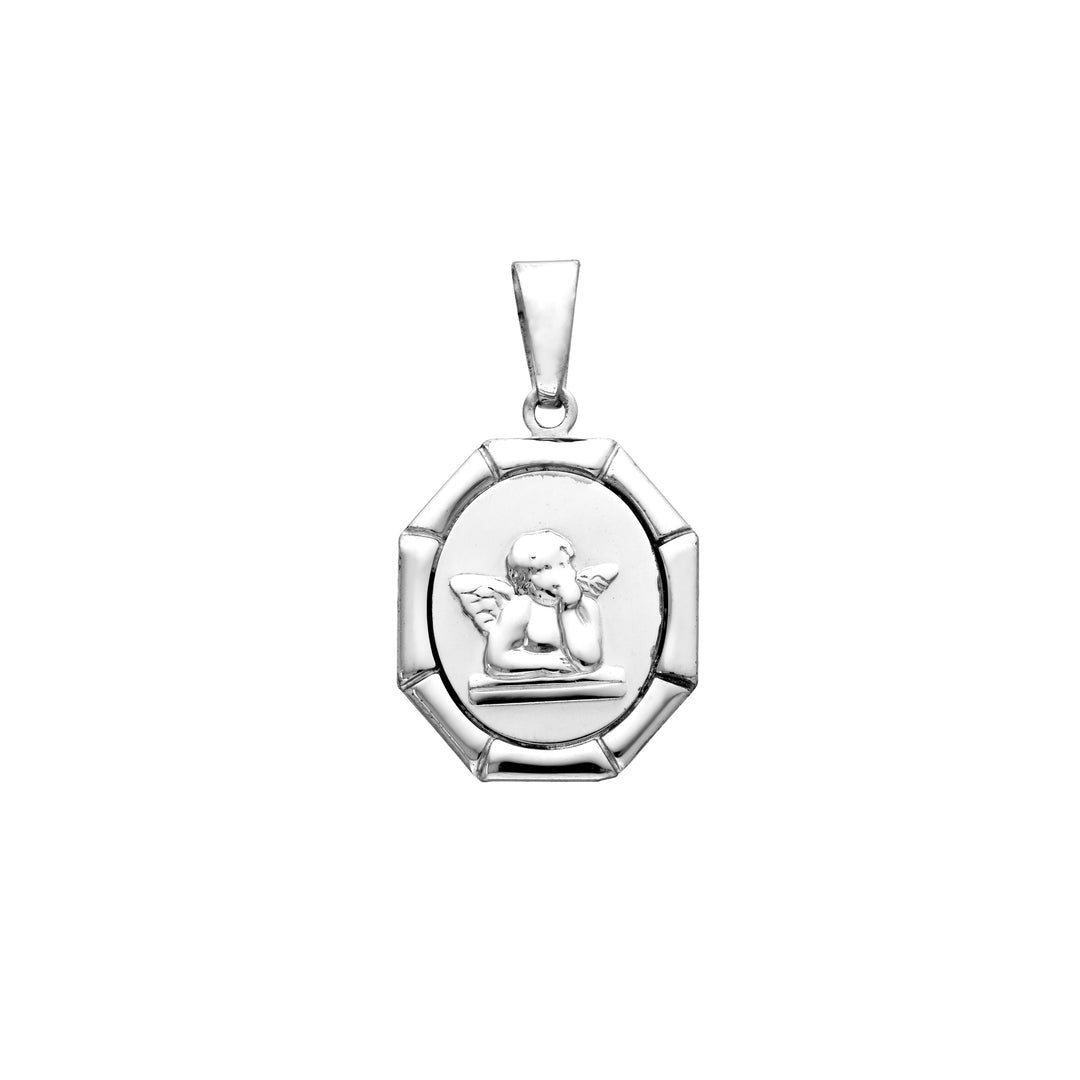 SS 8 Sided Angel Pendant