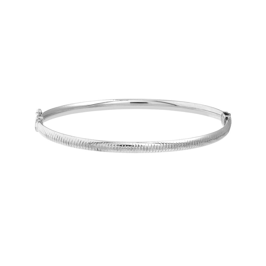 Diamond-Cut Tube Hinged Bangle