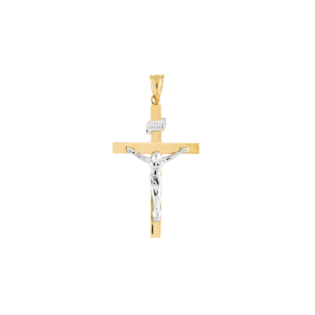 Two-Tone Crucifix Pendant