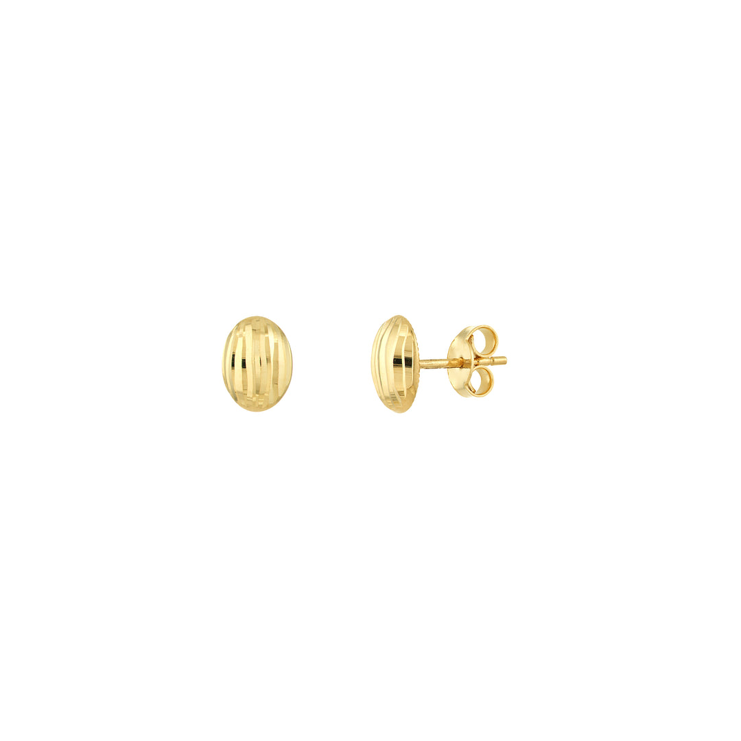 D/C Oval Dome Stud Earrings on Post Back