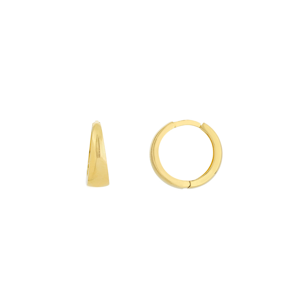 Polished Tapered Huggie Earrings