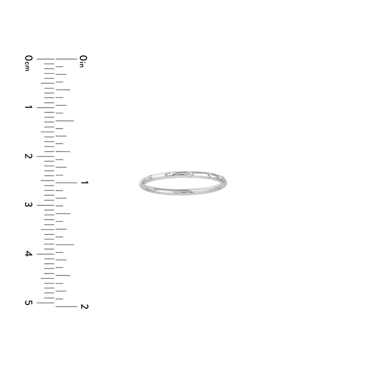 Diamond Stations Thin Band Ring