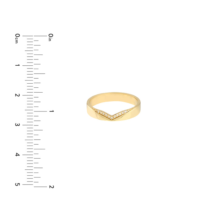 Diamond Chevron Polished Band