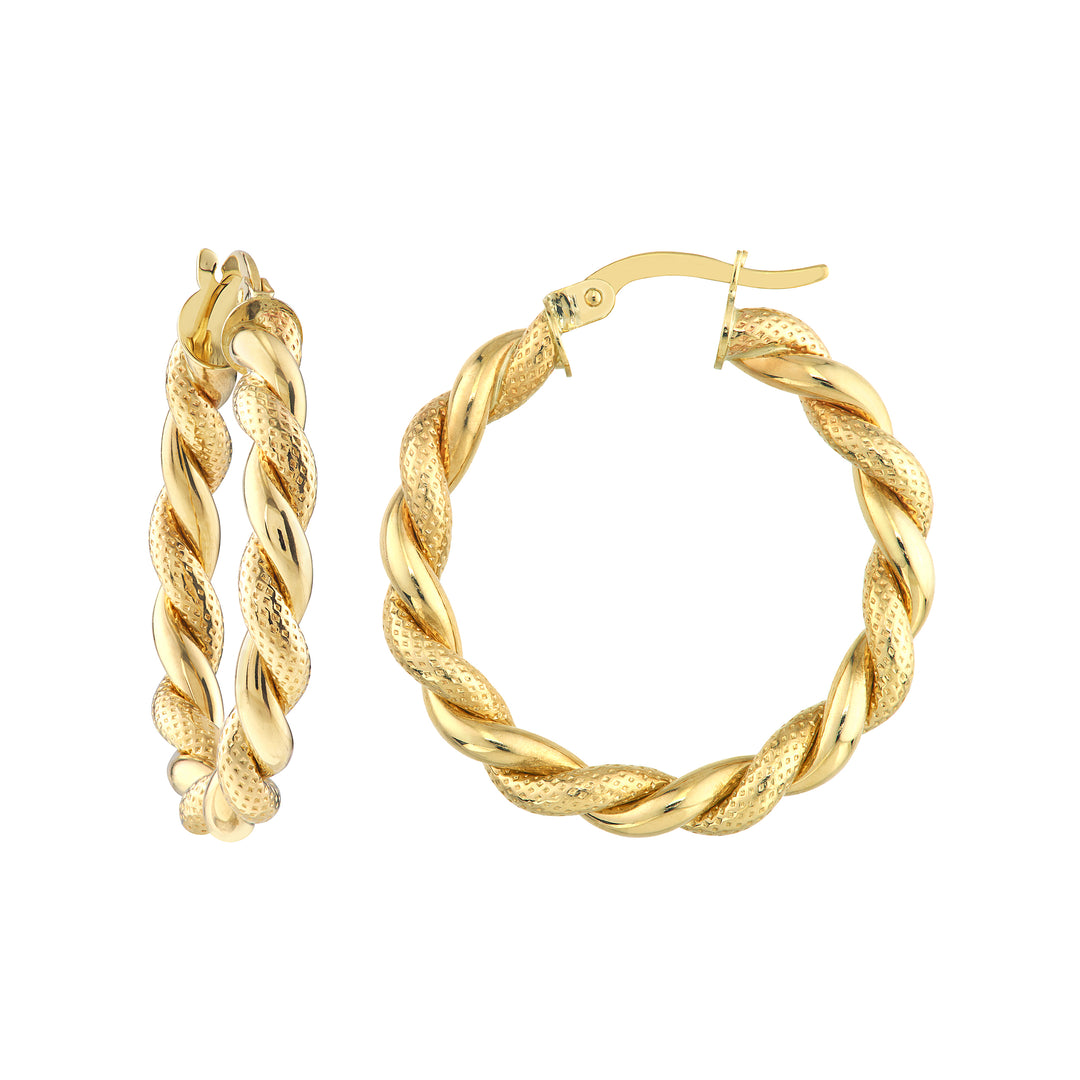 Twist And Pattern Round Hoops