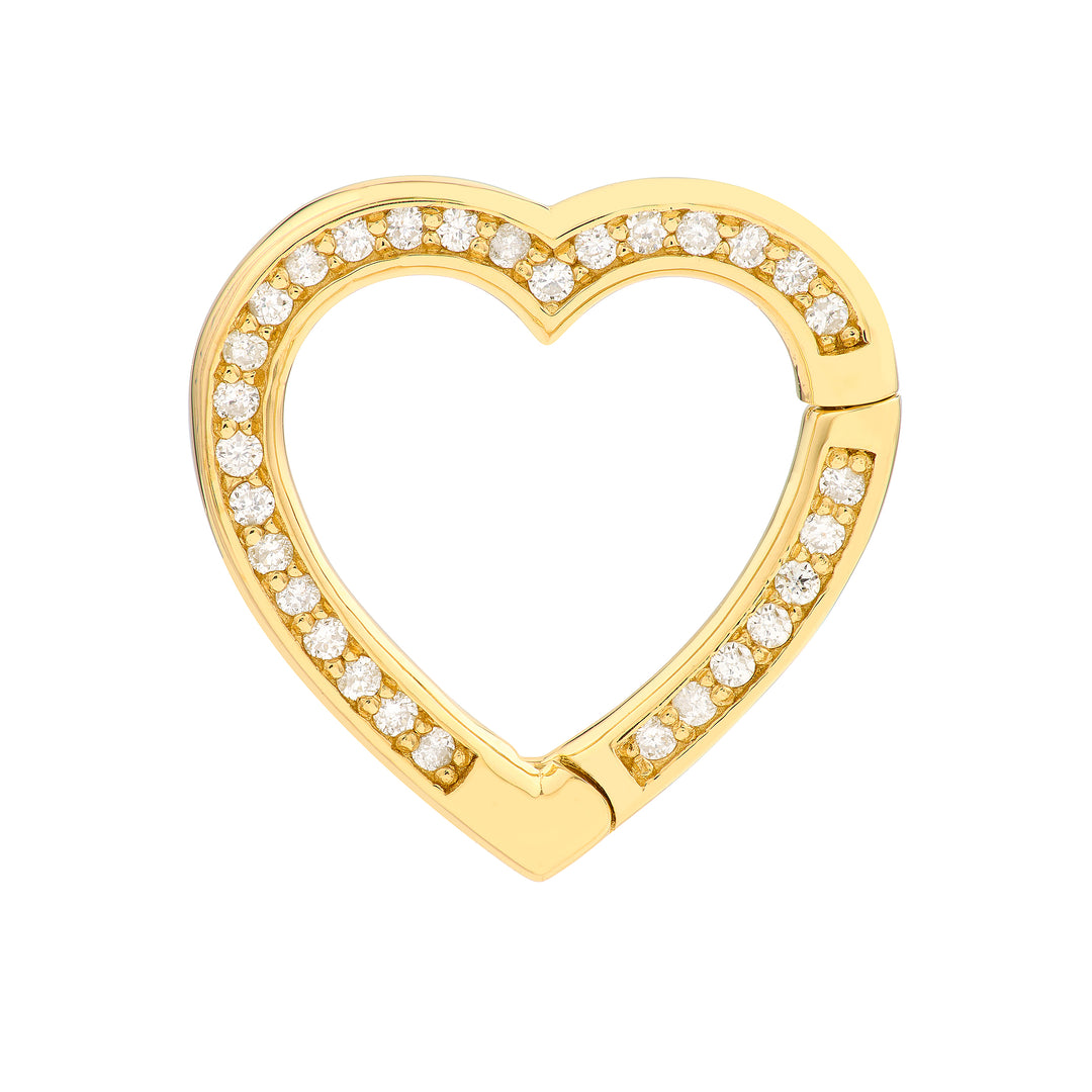 Diamond Heart Snap Lock