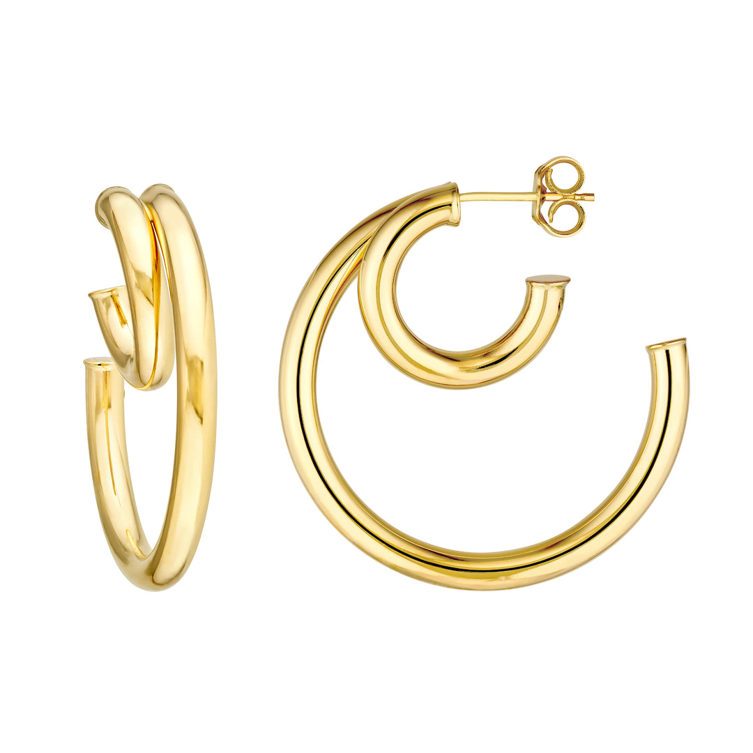 30mm Double Open Hoop Earrings