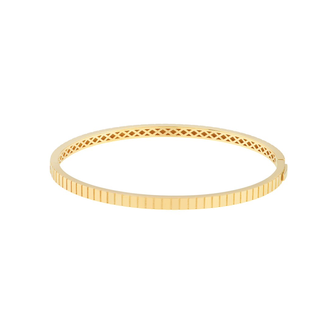 Fluted Hinge Weave Bangle Bracelet