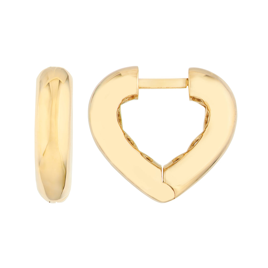 Heart Huggie Earrings