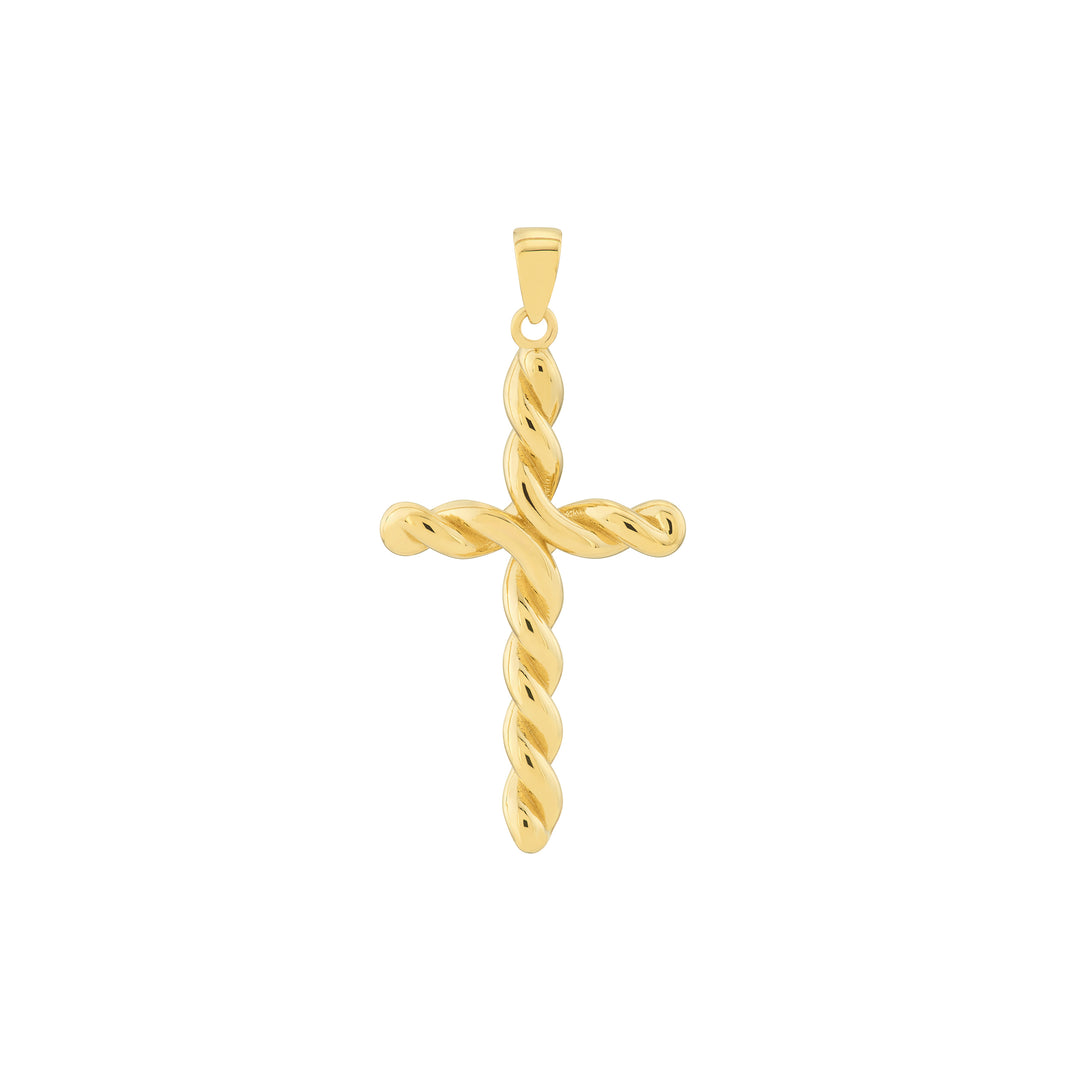 Large Twist Cross Pendant