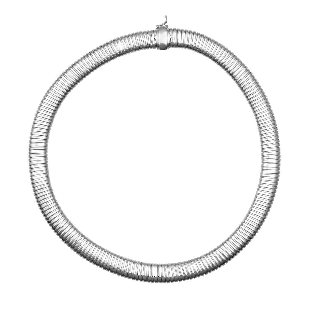 14mm Sterling Silver Tubogas Necklace