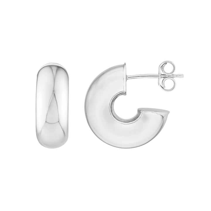 4mm Polished Open Hoop Earrings