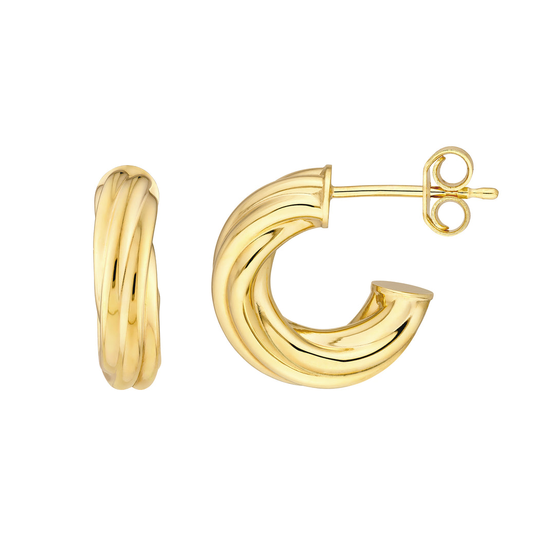 6mm Twisted Open Hoop Earrings