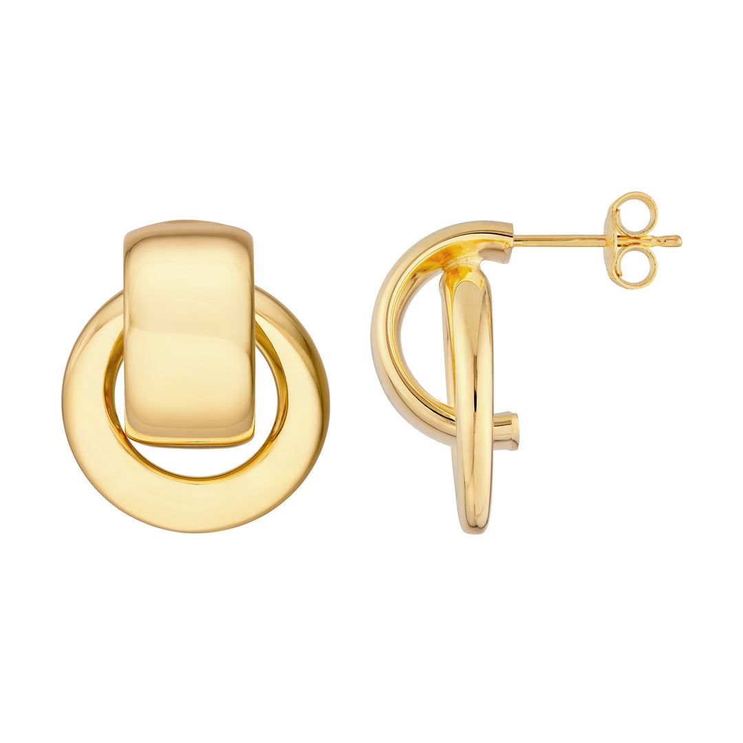 Polished Door Knocker Hoop Earrings