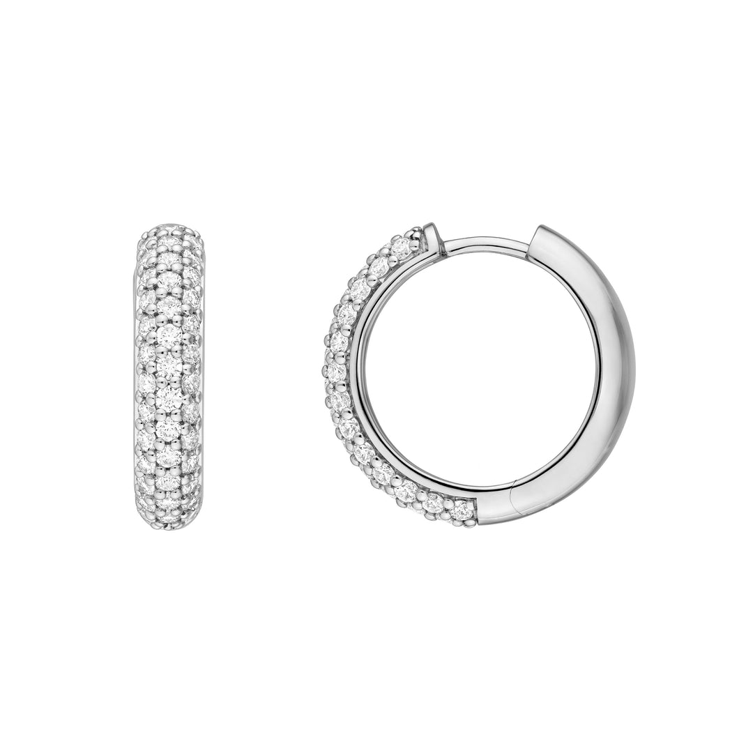 3 Row Diamond Pave Huggies (3/4tcw)