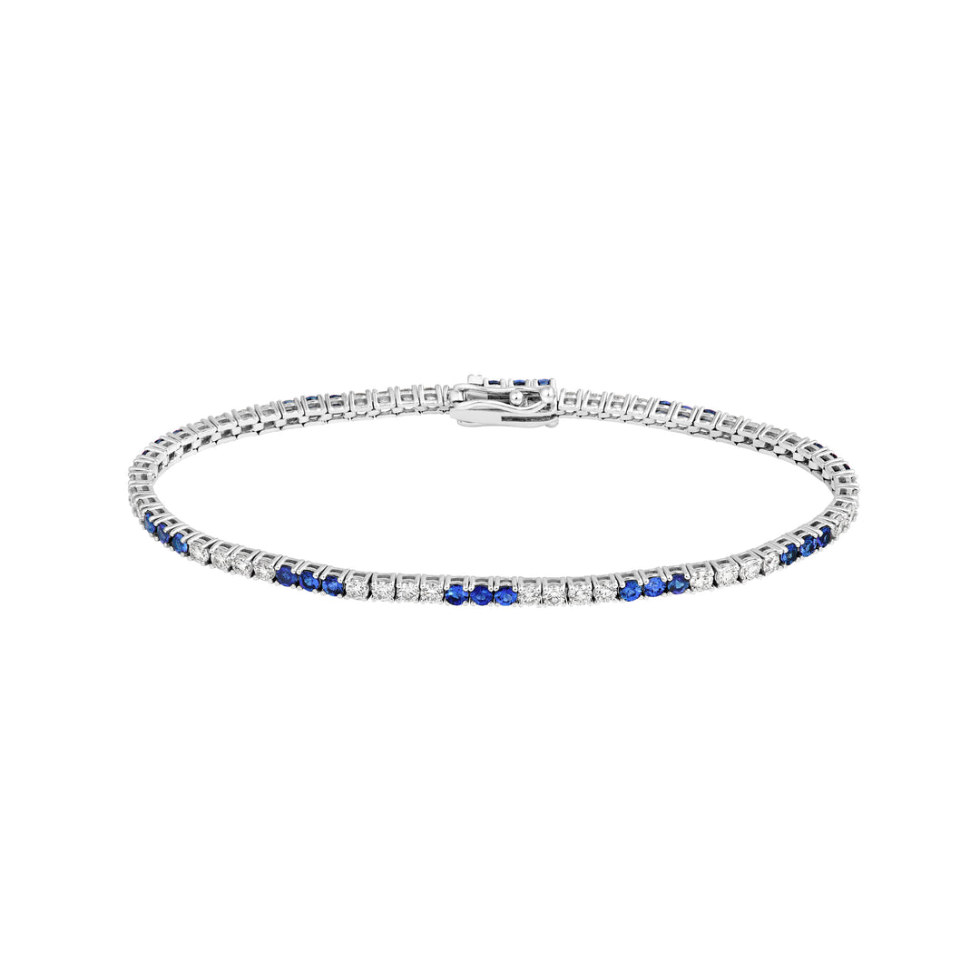 Diamond & Sapphire Tennis Bracelet (2-1/4tcw)