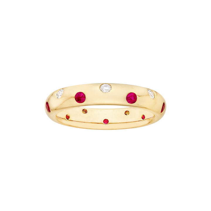 Staggered Ruby & Diamond Ring