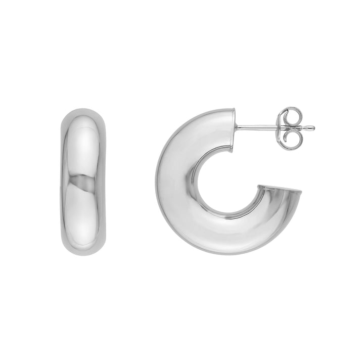 8mm ID Polished Open Hoop Earrings