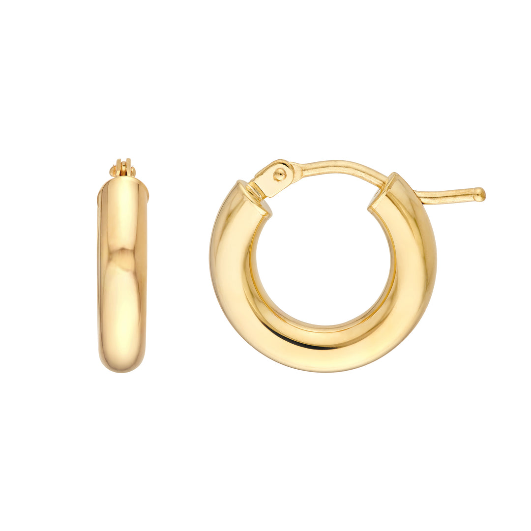 3mm Round Hoop Hidden Clasp Earrings