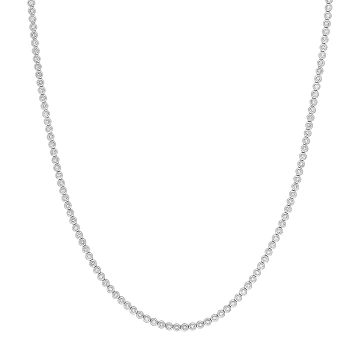 Bezel Set Diamond Necklace (4tcw)