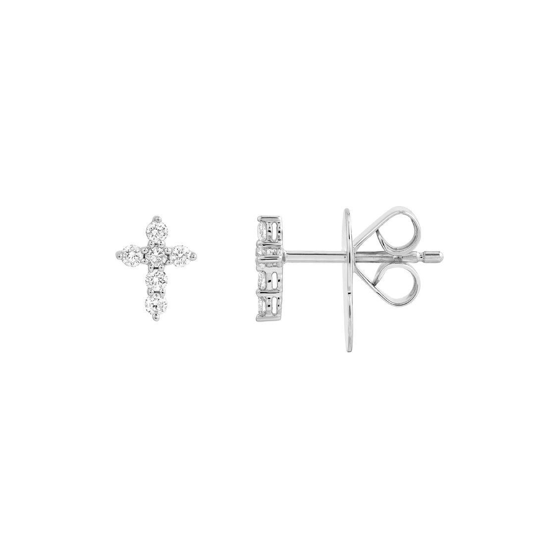 Diamond Cross Earrings (1/5tcw)