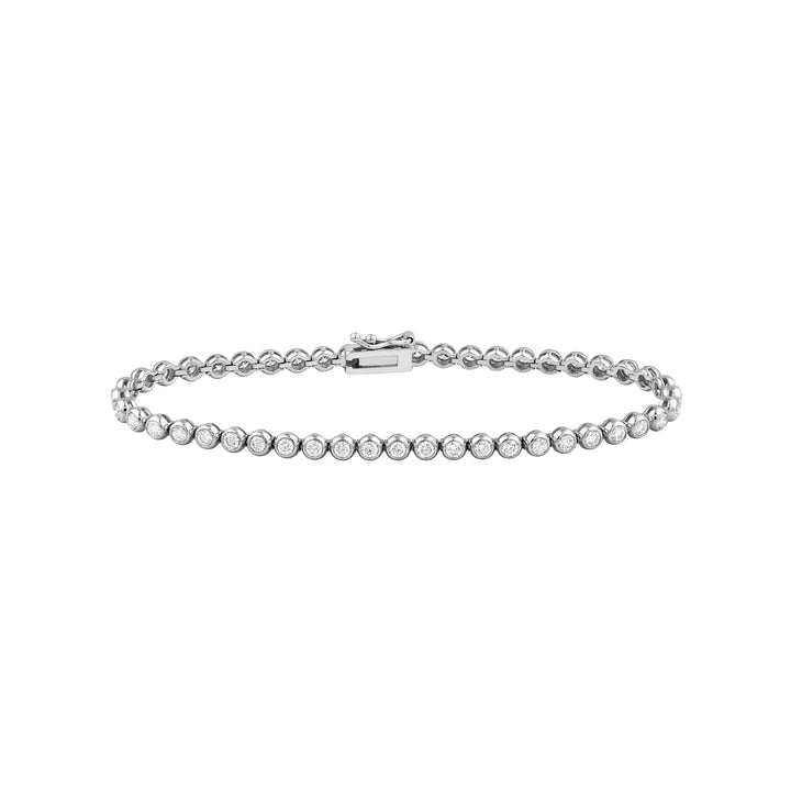 Bezel Set Diamond Tennis Bracelet (2-1/4tcw)