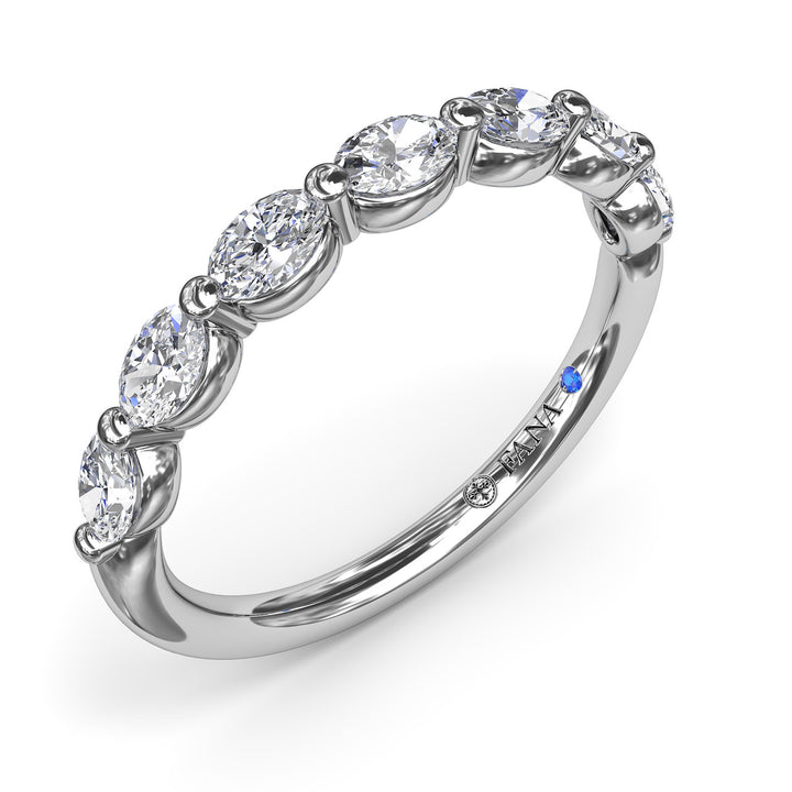 Oval Diamond Wedding Band